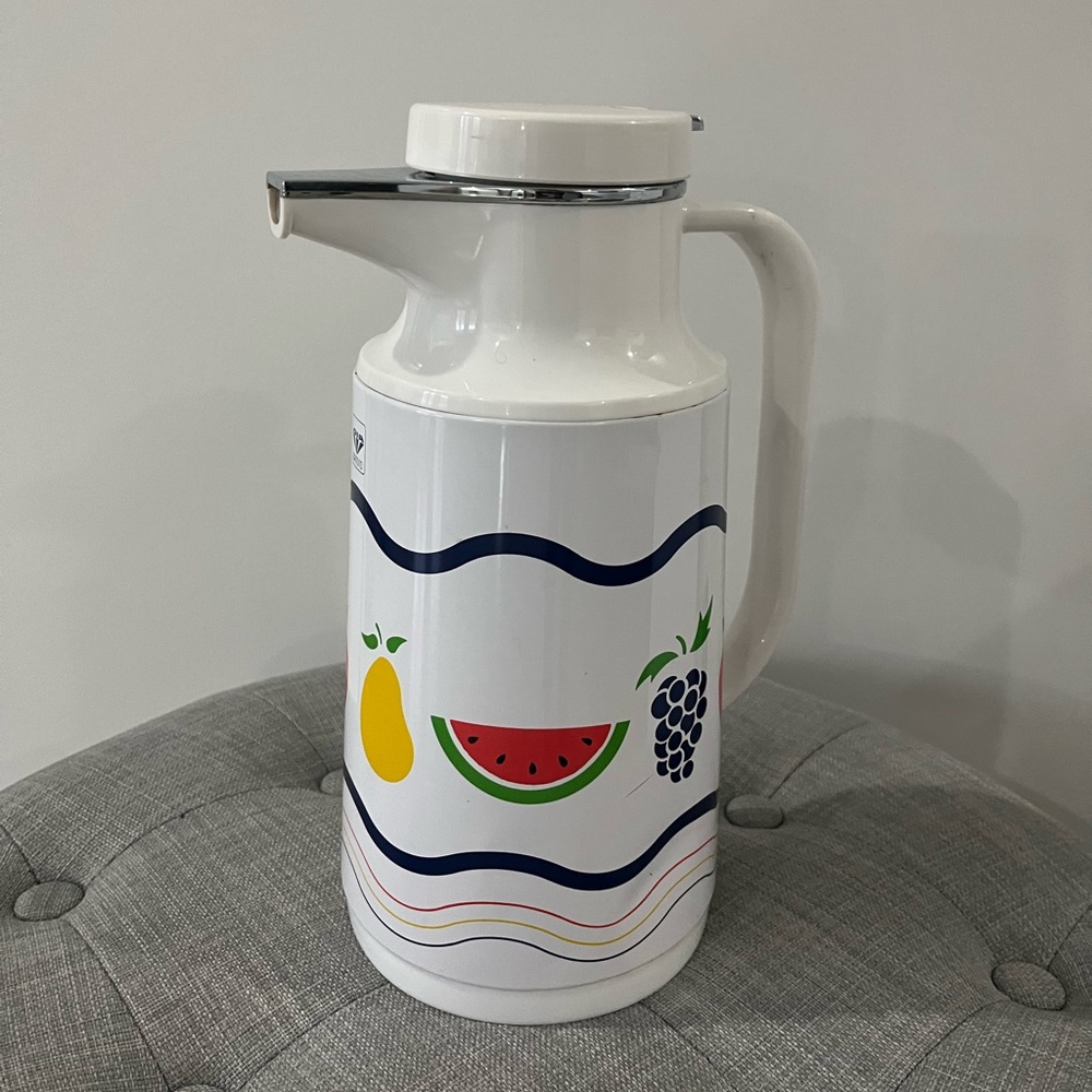 Vintage Dia Diamond coffee thermos with fruit design